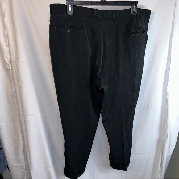 Midtown Man Pants Dress Suit Long Pull On Tuxedo Pleated Straight Leg Trousers - Picture 7 of 9